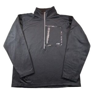 Outdoor Research Pullover Mens L Black 1/4 Zip Radiant Hybrid Chest Pocket